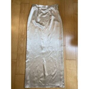 GOLDEN GLAM unbranded Light Beige Column Skirt With Slits Size 12